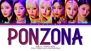 PURPLE KISS Ponzona Lyrics 퍼플키스 Ponzona 가사 Color Coded Lyrics [upl. by Rachelle]