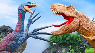 TRex Vs Therizinosaurus  Atrociraptor 🦖 Jurassic World Toys Movie trex [upl. by Claudio63]