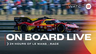 Onboard the 51 LIVE race action at 24H of Le Mans 2024  Ferrari Hypercar Part 3 [upl. by Mccready]