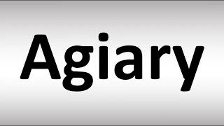 How to Pronounce Agiary [upl. by Enyala629]