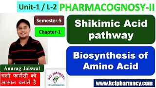 Shickmic Acid Pathway  Biosynthesis of Aromatic Amino Acids  L2 Unit1  Sem5  PharmacognosyII [upl. by Verda46]