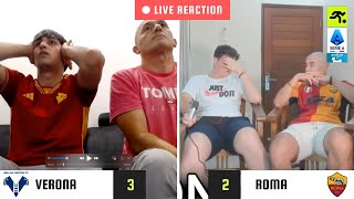 VERONAROMA 32 LIVE REACTION  TIFOSI ROMANISTI SOTTO SHOCK  TIFOSIAMO [upl. by Ahsyat]