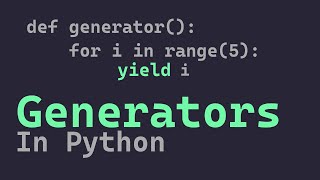 Generators in Python  yield keywork in python  Python for beginners [upl. by Three]