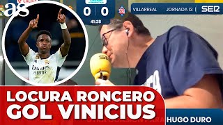 LOCURA TOTAL de RONCERO con el GOL DE VINI con el PECHO  REAL MADRID VS VALENCIA [upl. by Ielerol]