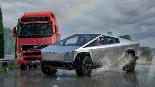 Realistic Hydroplane and Icy Crashes 05  BeamNGdrive [upl. by Cooley]