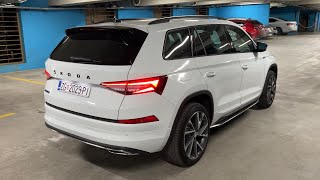 SKODA Kodiaq Sportline 2022 at night  Matrix LED lights AMBIENT lights amp digital cockpit views [upl. by Celinda]