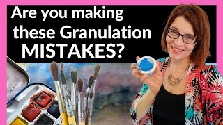 Granulating Watercolors are you making these MISTAKES [upl. by Aihseyk]