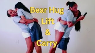 Funny Bear Hug Lift amp Carry Fitness ExerciseHusband vs Wife [upl. by Arual220]