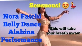 Nora Fatehi Bellydance l Alabina Dance Choreography l Abu Dhabi Desert [upl. by Hteboj]