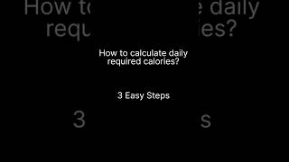 Daily Calories Calculation calories nutrition dietplan [upl. by Irek271]