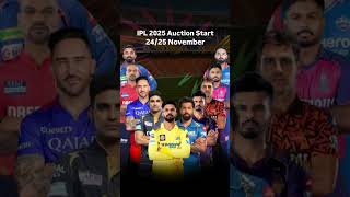 IPL Auction Start November 24  IPL Auction Place  IPL Auction Player Registration [upl. by Etana]