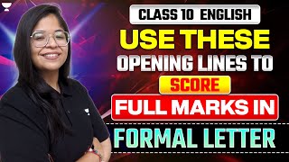 Use These Opening Lines To Score Full Marks in Formal Letter ✅ Class 10 English  By Oshin Maam [upl. by Lua]