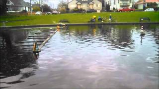 RC Steam Launch quotPuffin Muffinquot pond test [upl. by Ahtan]