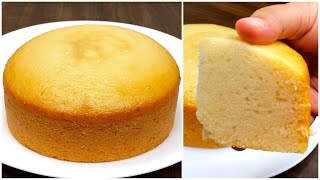 Eggless Sponge Cake Recipe Without Oven  Basic Sponge Cake Recipe  Vanilla Sponge Cake [upl. by Nadabus]