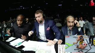 COMMENTATORS REACT TO MERAB DVALISHVILIquotS COMEBACK WIN OVER MARLOM MORAES [upl. by Leimad]