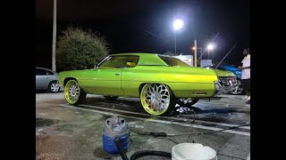 Kandy Lime Gold 1972 HardTop Donk on 28quot Forgiatos…TBT [upl. by Eanod]