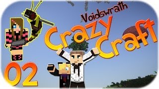 MINECRAFT  CRAZY CRAFT 02   SCHARFE BIENEN ZUM STECHEN BEREIT Deutsch HD [upl. by Cassella573]