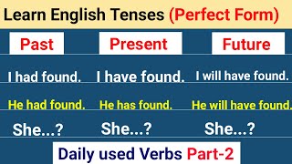 Learn Tenses in Simple Way  Learn English Tenses Perfect Form  Part2 [upl. by Julis342]