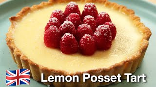 e39 Lemon Posset Tart Traditional British dessert Easy cold dessert recipe made of 3 ingredients [upl. by Buatti]