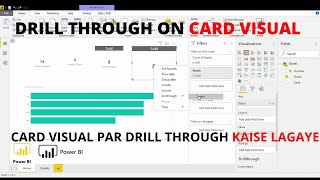 Drill Through on Card Visual in Power Bi  Hindi [upl. by Henrion]