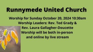 Oct20 RUC online worship for Sunday October 20 2024 [upl. by Aytak]