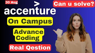 30 Aug Accenture On campus latest coding questions  Accenture Assessment test 2023 [upl. by Ellenehs680]