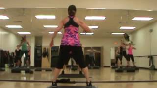 Basic Step Cardio Aerobics Group Fitness Class [upl. by Anitsyrc472]