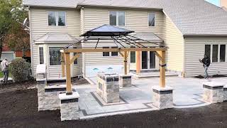 1 Beautiful outdoor living created with Unilock Material Part 1 [upl. by Ahsiatal]