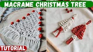 🎅DIY 2 MACRAME CHRISTMAS ORNAMENTS TREE TUTORIAL  MACRAME PROJECTS🎄 [upl. by Enail]