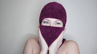 Fluffy balaclava hand knit [upl. by Avehstab]