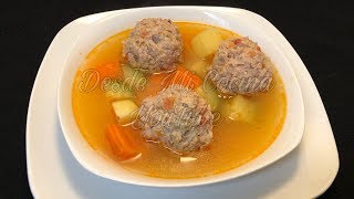 Como hacer ALBONDIGAS EN CALDO Suaves y Jugosas  DESDE MI COCINA by Lizzy [upl. by Cheke829]