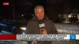 Police investigate deaths of Apotex founder Barry Sherman and his wife [upl. by Olzsal]