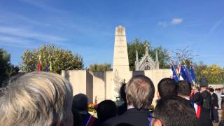 Commémoration Armistice 11 novembre 1918 le 11 novembre 2014 à AulnaysousBois  la Marseillaise [upl. by Torie]