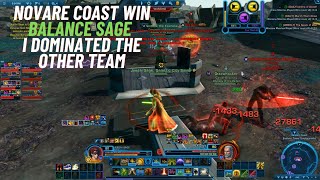 SWTOR PVP Novare Coast Win Balance Sage Didnt die we dominated the other team [upl. by Harris901]