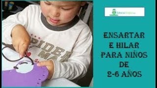 Actividades para ensartar e hilar  Motricidad fina para niños de 26 años [upl. by Bambi759]