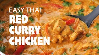 Easy Thai Red Curry Chicken One Pot 30Minute Meal [upl. by Weinrich]