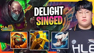 DELIGHT BRINGS BACK SINGED SUPPORT  HLE Delight Plays Singed Support vs Pyke Season 2024 [upl. by Nref365]