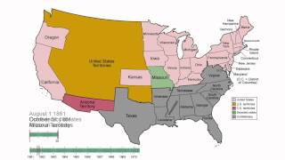 Animated History of the Confederate States of America 1860 1870 [upl. by Brigham]