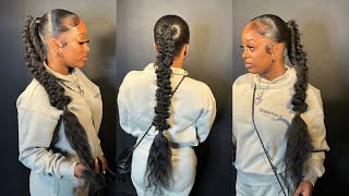 how to sleek butterfly braid ponytail [upl. by Tisha319]