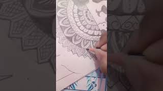 panda mandala art 🎨 likeandsubscribe drawing viral trending [upl. by Aprilette]