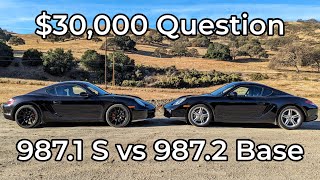 2006 Porsche 9871 Cayman S vs 2010 Porsche 9872 Cayman  Head to Head Review [upl. by Nosnaj]