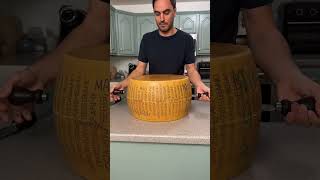 Opening a 90lb cheese wheel  Parmigiano Reggiano [upl. by Broek]