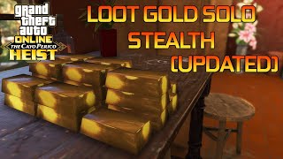 CAYO PERICO Updated How to Loot Gold SOLO in Stealth Approach  GTA Online Secondary Target Trick [upl. by Sidonia735]