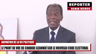 INTÉGRALITÉ DE LA SORTIE POLITIQUE DE CANDIDE AZANNAÏ [upl. by Ybbob60]