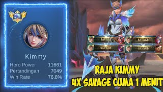 Belajar dari Top Global Kimmy 4X Savage Cuma 1 Menit Bikin Kalian Jago Main Kimmy  Mobile Legends [upl. by Ziwot451]