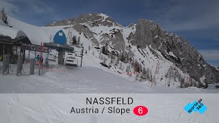 034 Nassfeld – SkiLuuz  Slope 6 FelsenköpfelAbfahrt  Short [upl. by Ellevel]