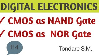 digitalelectronics  How CMOS works as NAND gate amp NOR GateCMOSDigital logic family [upl. by Isabelle]