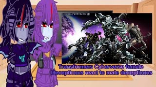 Transformers Cyberverse female Decepticons react to male decepticons [upl. by Avner]