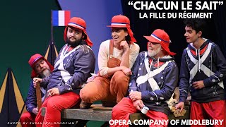 quotChacun le saitquot from Donizettis Fille du Régiment Opera Company of Middlebury [upl. by Luht]