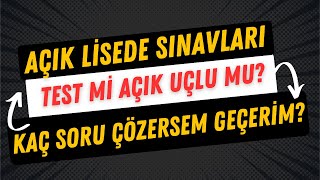 Açık Öğretim Lise Sınavları Nasıl Olacak [upl. by Emelina]